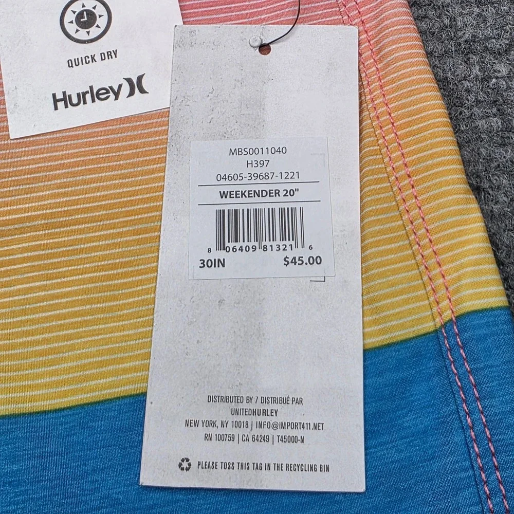 NWT Hurley Men's Weekender 20